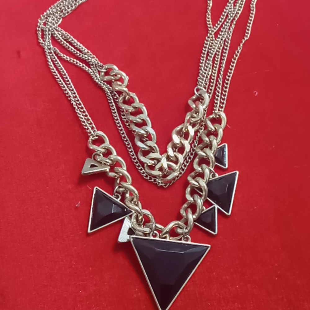 gold statement necklace